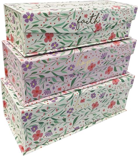 decorative stackable boxes with lids